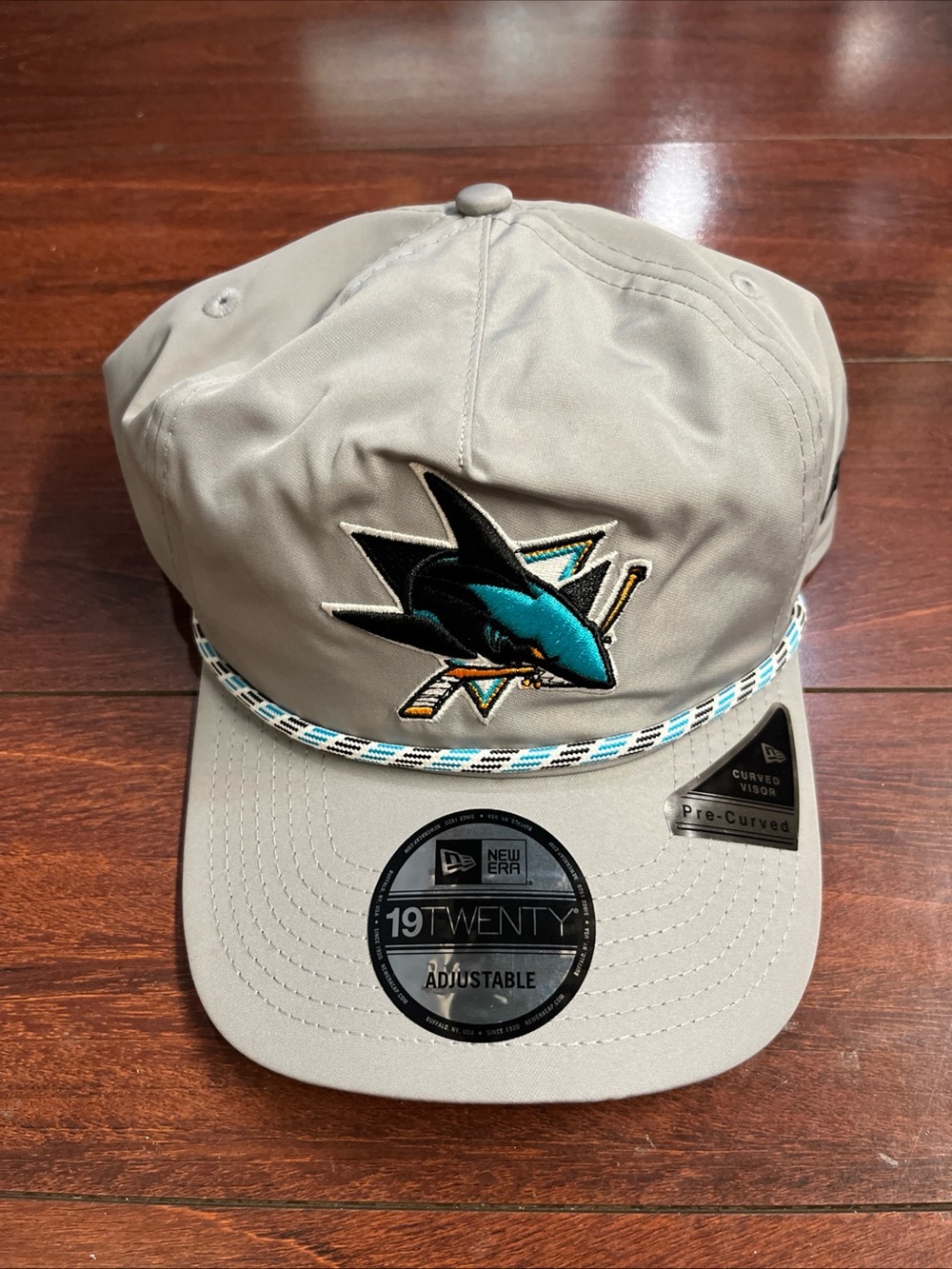 San Jose Sharks New Era 19Twenty Gray Rope Hat Snapback Cap Adjustable New Tag
